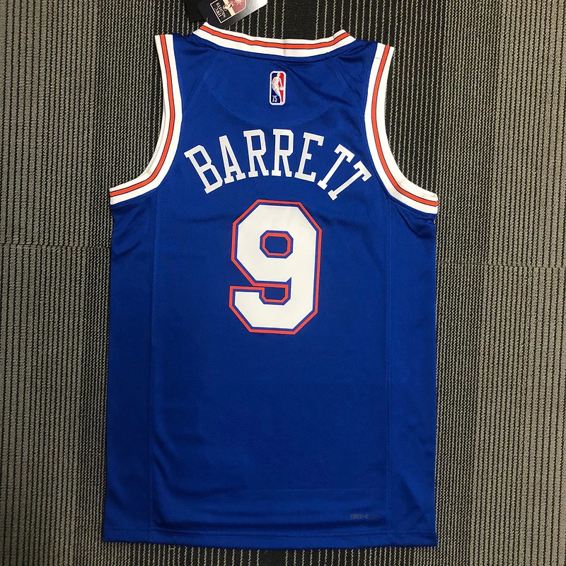 75th anniversary New York Knicks Basketball Jersey trapeze limited #9 BARRETT