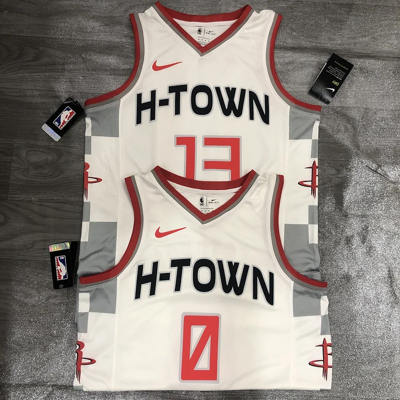 2020 Houston Rockets Basketball Jersey city version White #0 WESTBROOK