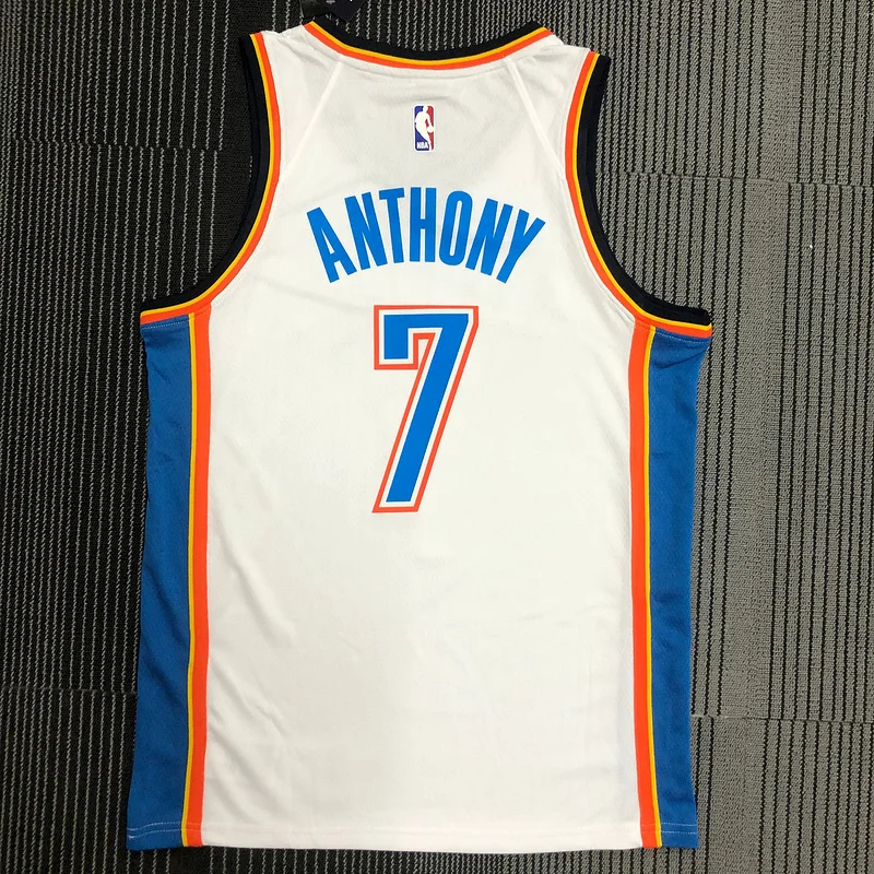 NBA Oklahoma City Thunder Basketball Jersey White #7 ANTHDNY