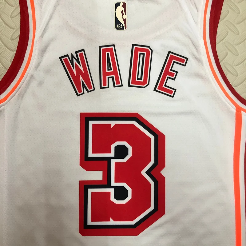 2023 SeasonNBA Miami Heat basketball jersey Retro #3 WADE