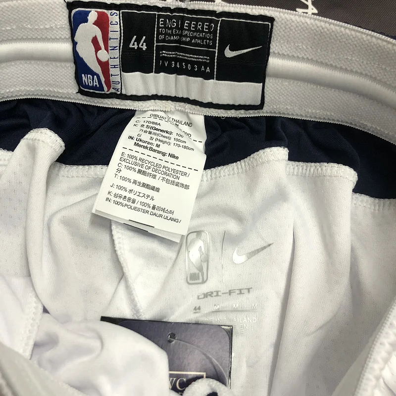 NBA Dallas Mavericks basketball White Shorts