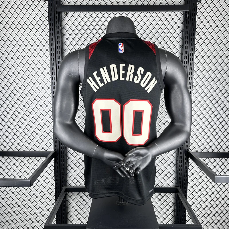 2024  Portland Trail Blazers Basketball Jersey   city version  #00   HENDERSON