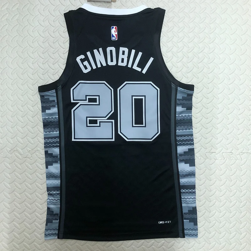 2023 San Antonio Spurs Basketball Jersey trapeze limited #20 GINOBILI