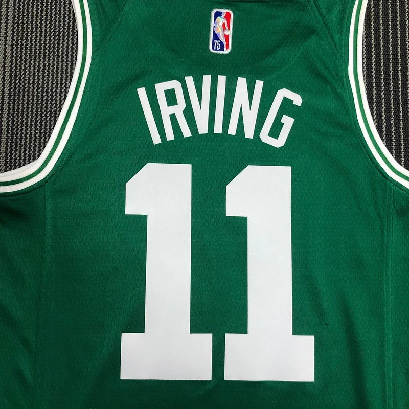 75th anniversary NBA Boston Celtics Basketball Jersey Green #11 IRVING