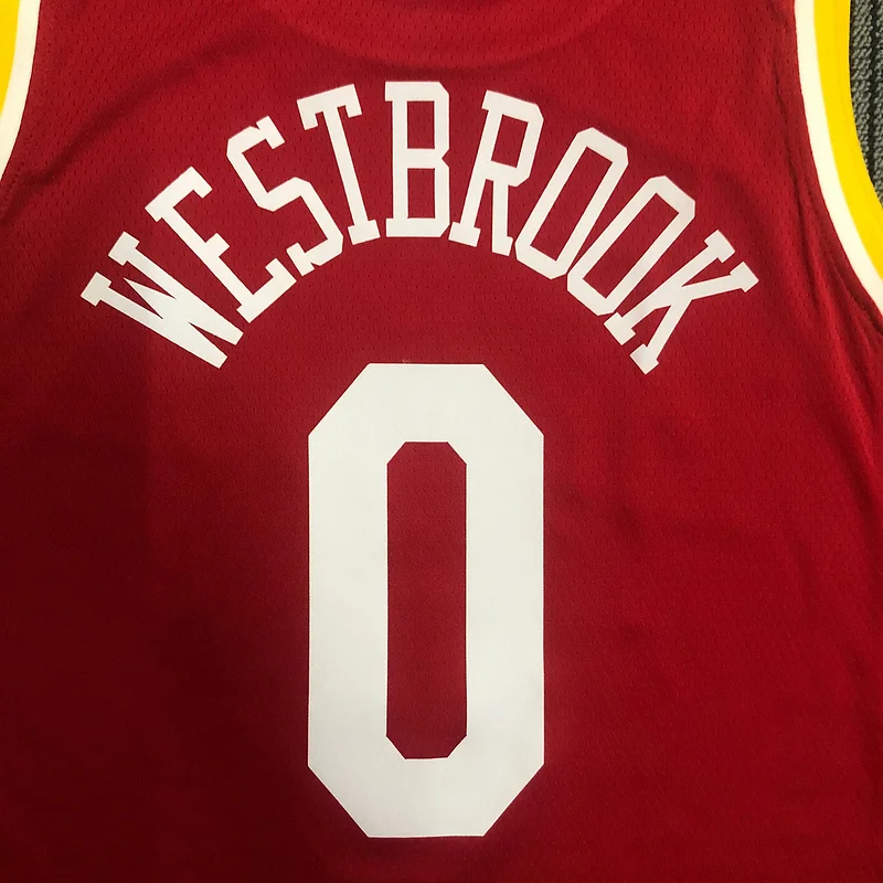 Houston Rockets Basketball Jersey Retro 红 #0 WESTBROOK