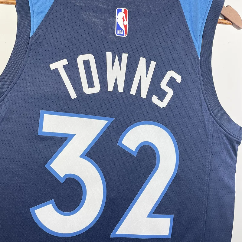 2023 Minnesota Timberwolves Basketball Jersey Aawy Blue #32 TOWNS