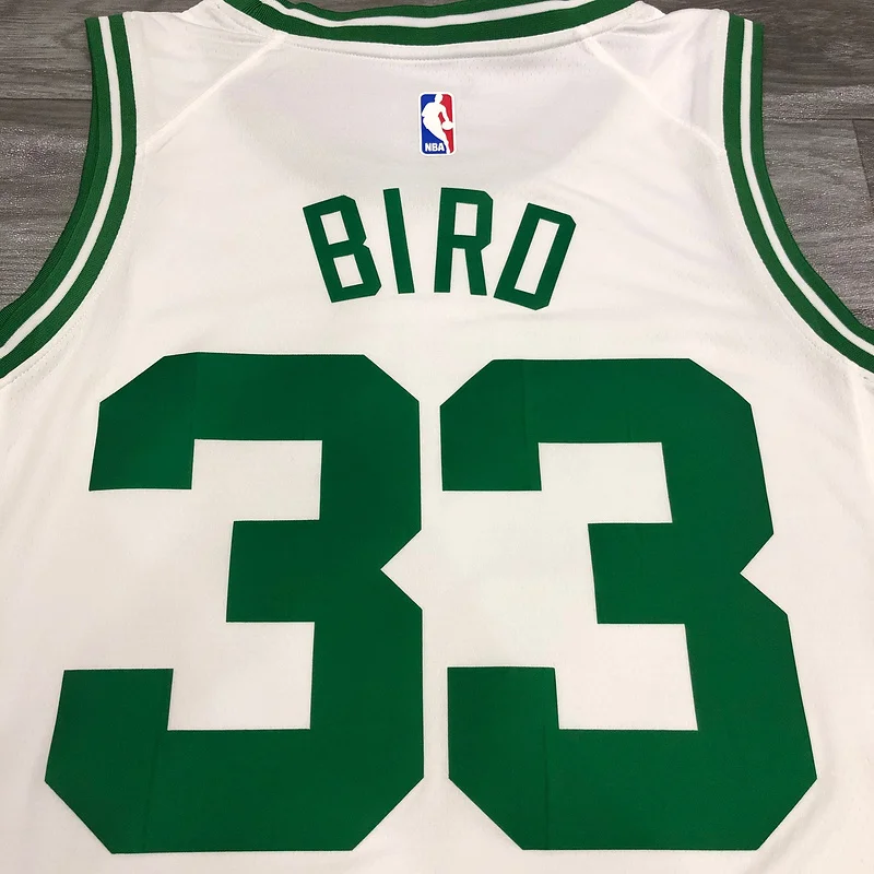 NBA Boston Celtics Basketball Jersey Retro Green White #33 BIRD