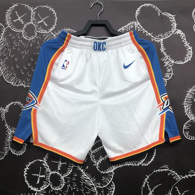 NBA Oklahoma City Thunder Basketball White Shorts