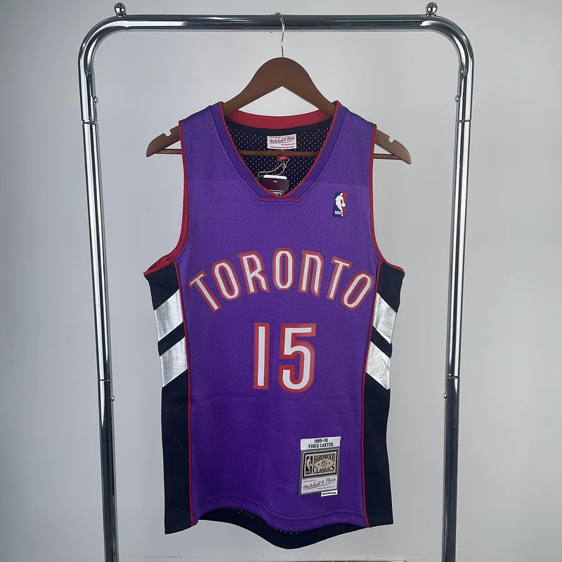 2000 Mitchell Ness Hot Print Retro NBA Toronto Raptors Basketball Jersey Black #15 CARTER