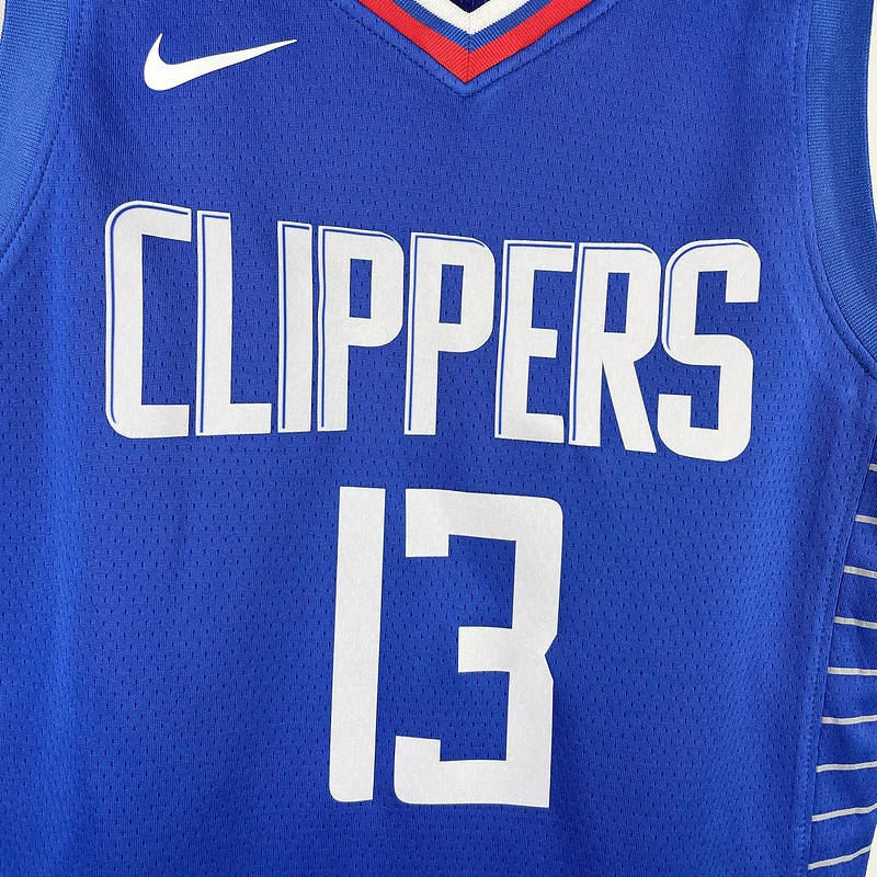 Youth kids Basketball Jersey Los Angeles Clippers Blue #13 GEORGE