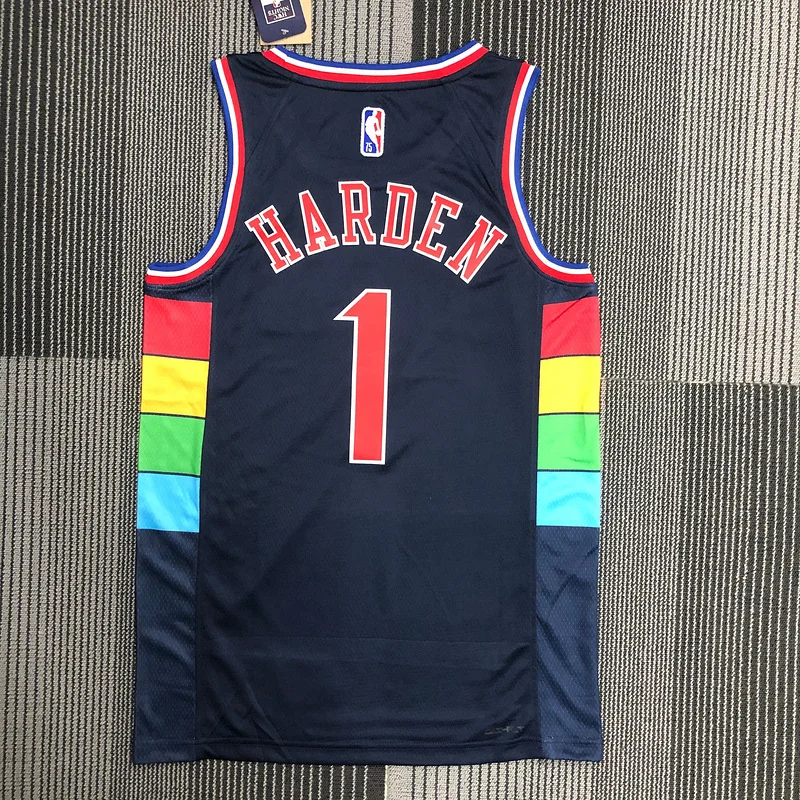 2022 Season NBA Philadelphia 76ers Basketball Jersey city version #1 HARDEN