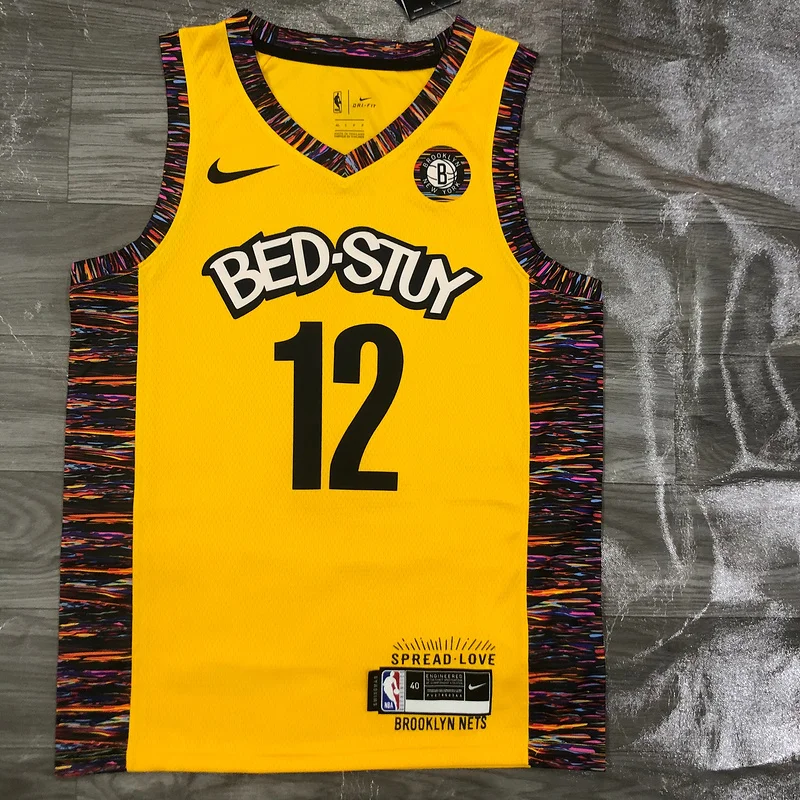 Brooklyn Nets Basketball jersey Commemorative Edition Yellow Camouflage #12 HARRIS