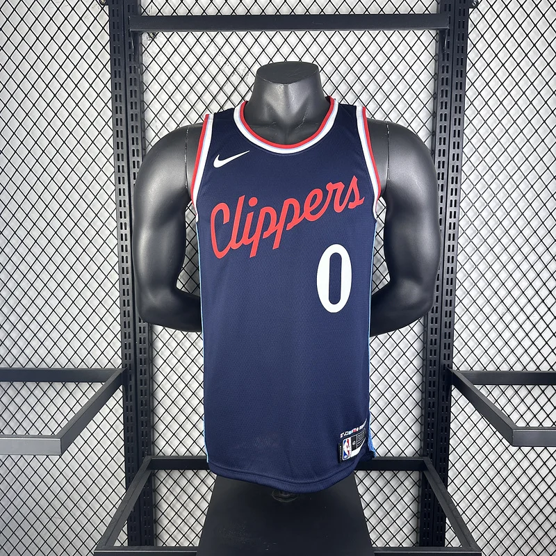 2025 Season  NBA Los Angeles Clippers Basketball jersey   Aawy   Blue  #0    WESTBROOK