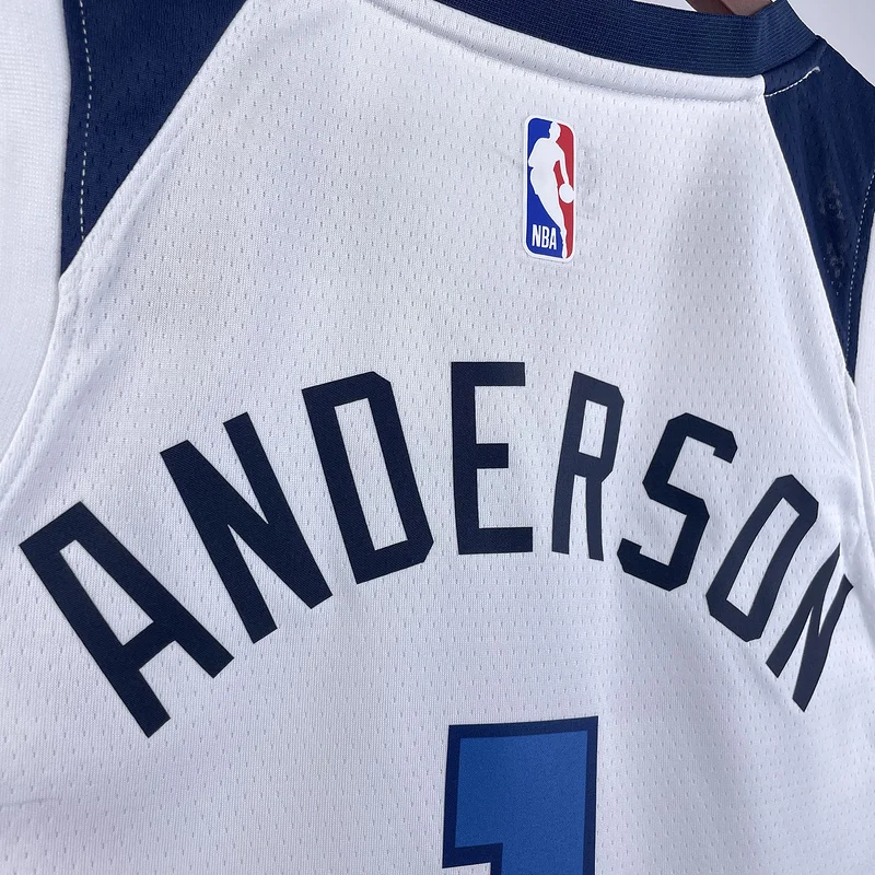 2023 Minnesota Timberwolves Basketball Jersey Home White #1 ANDERSON