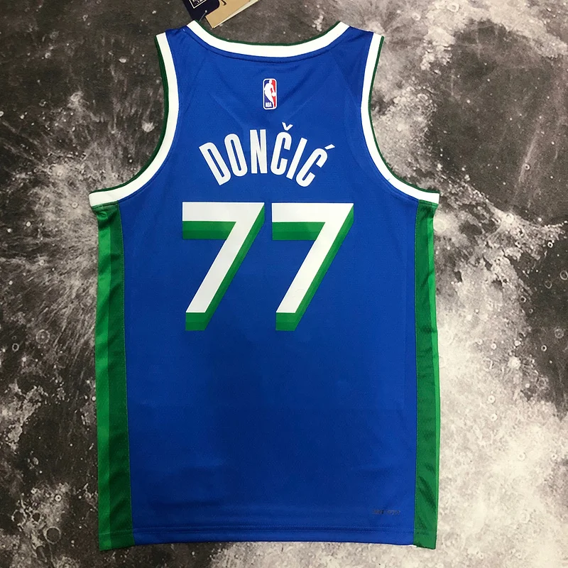 2023 Season NBA Dallas Mavericks basketball jersey city version #77 DONCIC