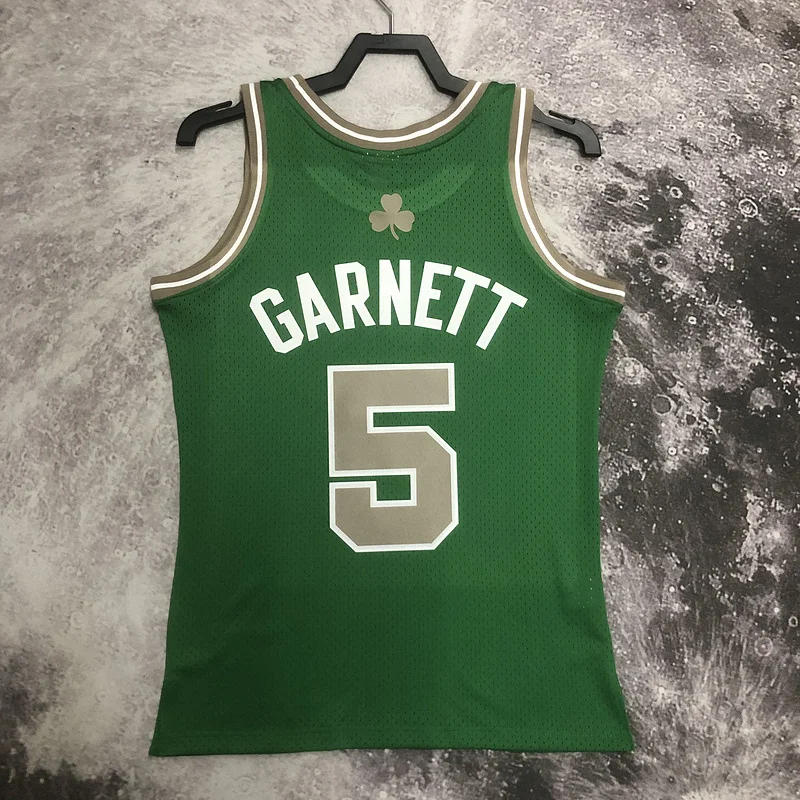 2007 2008 Season MN Hot Print Retro NBA Boston Celtics Basketball Jersey #5 GARNETT