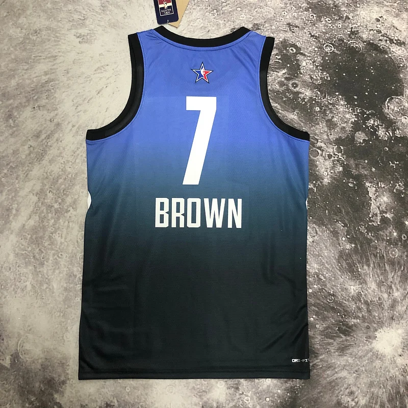 2023 Season NBA Boston Celtics Basketball Jersey All-Star Blue #7 BROWN