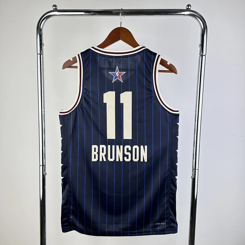 2024 New York Knicks Basketball Jersey All-Star Blue #11 BRUNSON