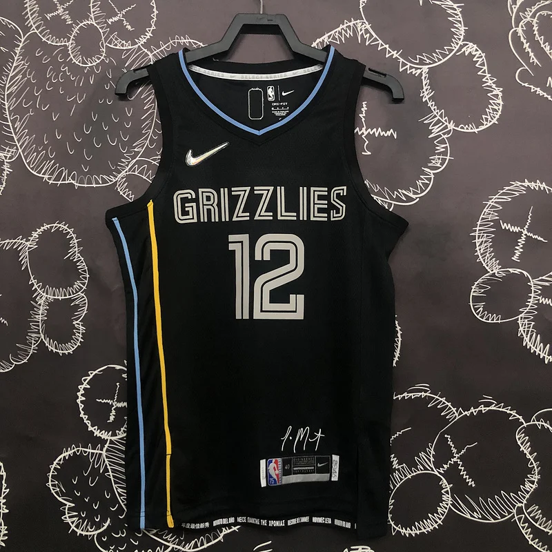 NBA Memphis Grizzlies Basketball JerseyHonor version #12 MORANT