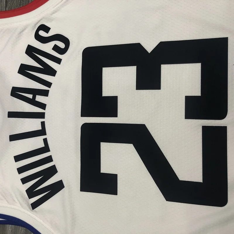 2020 Season NBA Los Angeles Clippers Basketball jersey  Latin  city version   White  #23  WILLIAMS