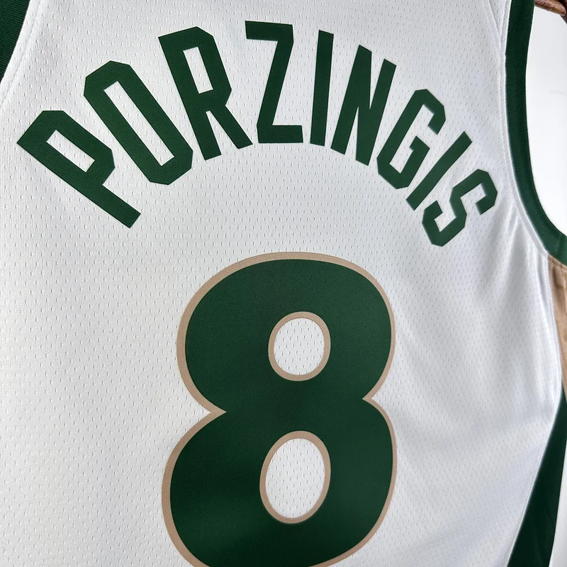 2024 Season NBA Boston Celtics Basketball Jersey city version #8 PORZINGIS