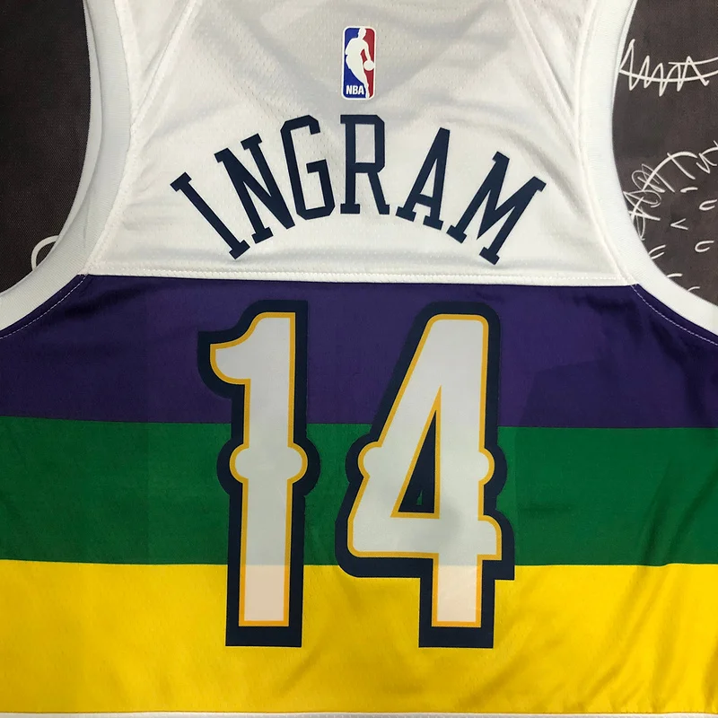 2018 New Orleans Pelicans Basketball jersey  city version  #14  INGRAM