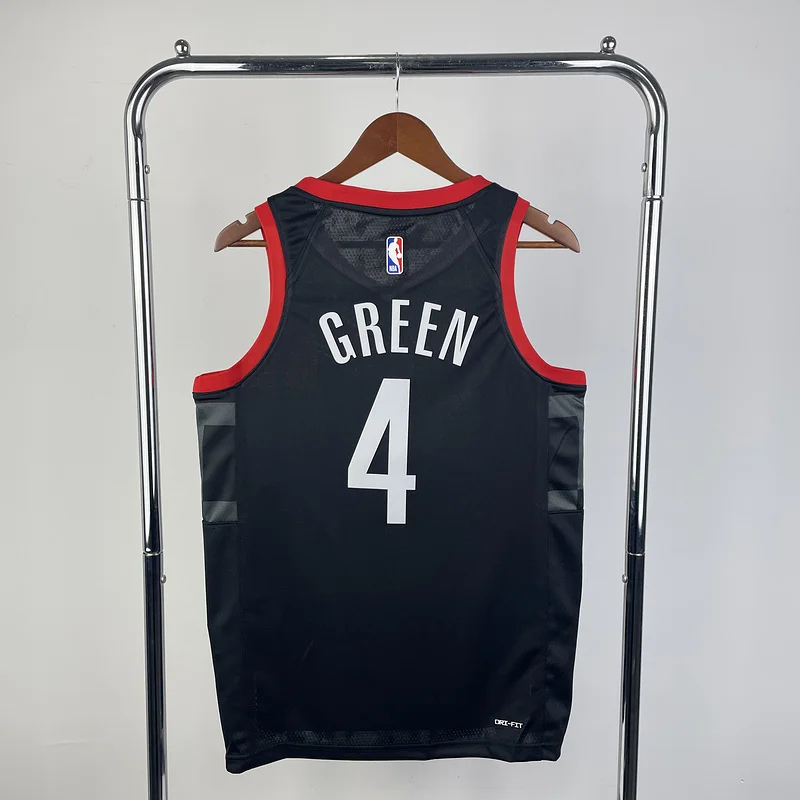 2024 Houston Rockets Basketball Jersey trapeze limited #4 GREEN