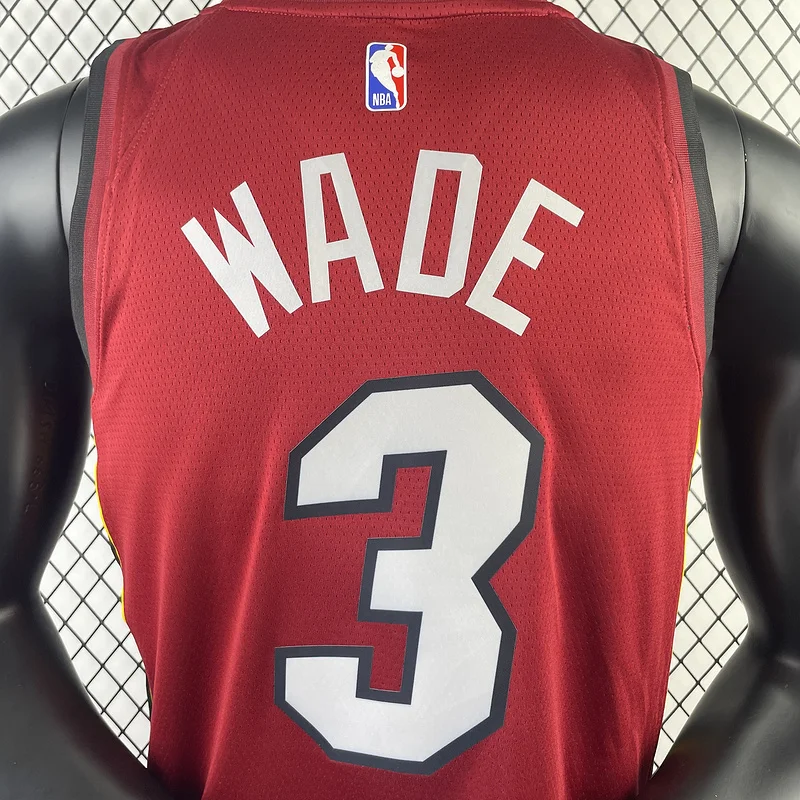 2023 Season NBA Miami Heat basketball jersey trapeze limited #3 WADE