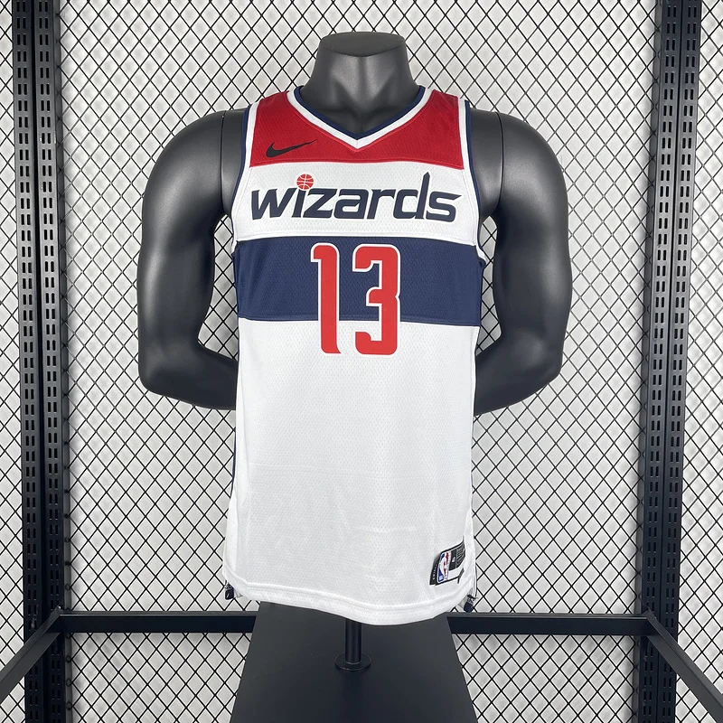 2023  Washington Wizards Basketball Jersey   Home   White #13  POOLE