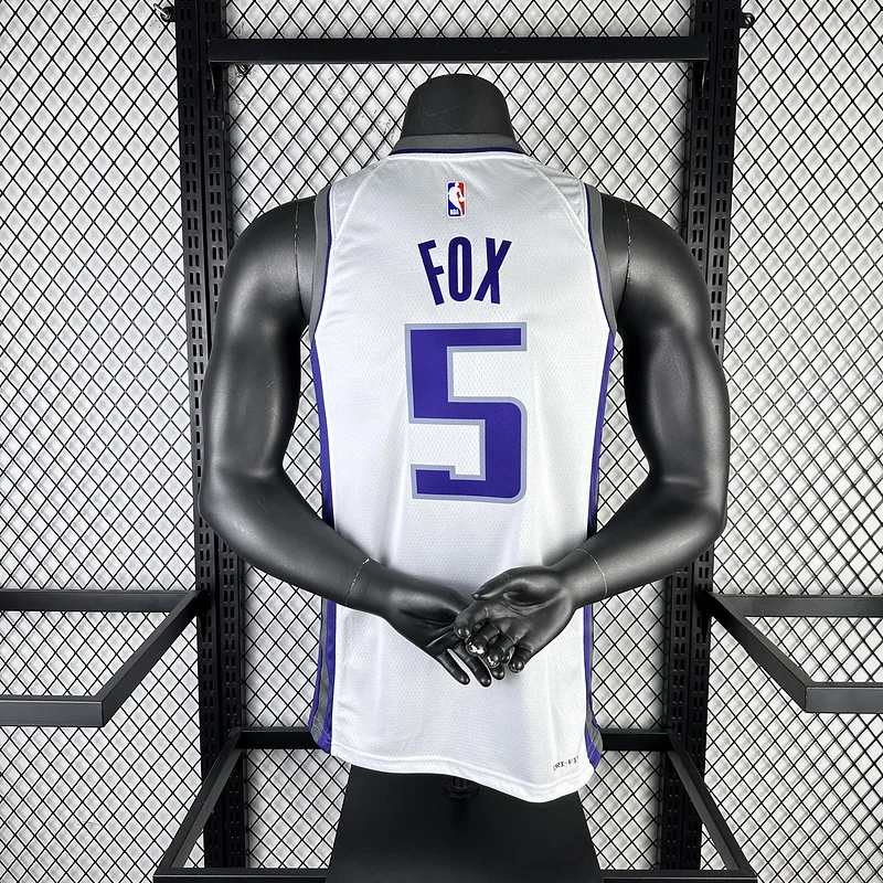 2023 Sacramento Kings Basketball Jersey Home #5 FOX