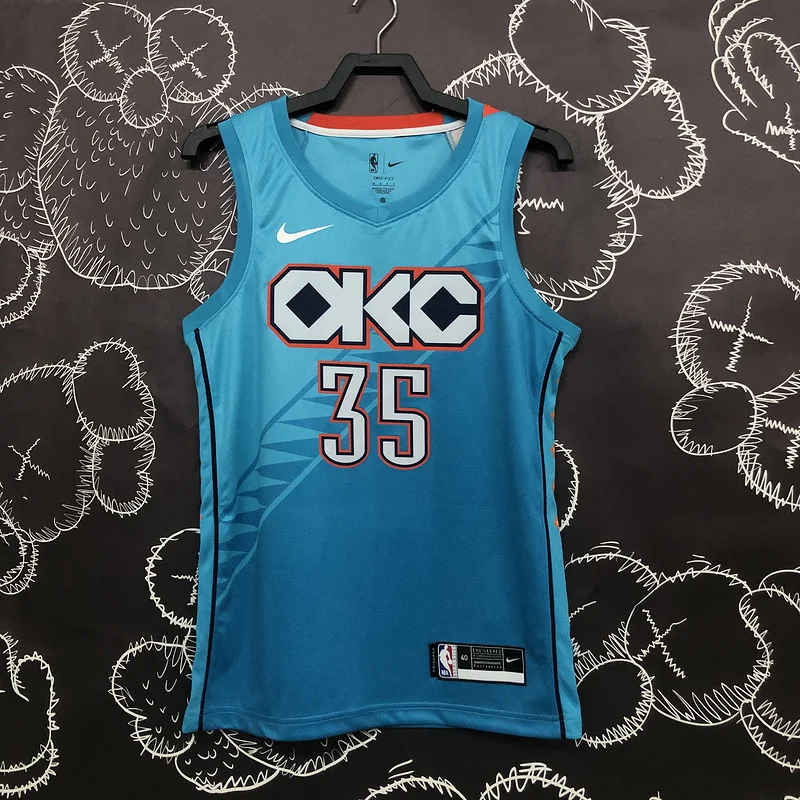 2019 NBA Oklahoma City Thunder Basketball Jersey city version #35 DURANT