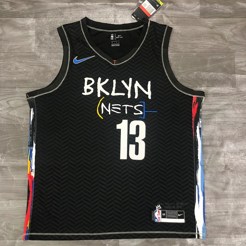 2021 Season Brooklyn Nets Basketball jersey city version graffiti style #13 HARDEN