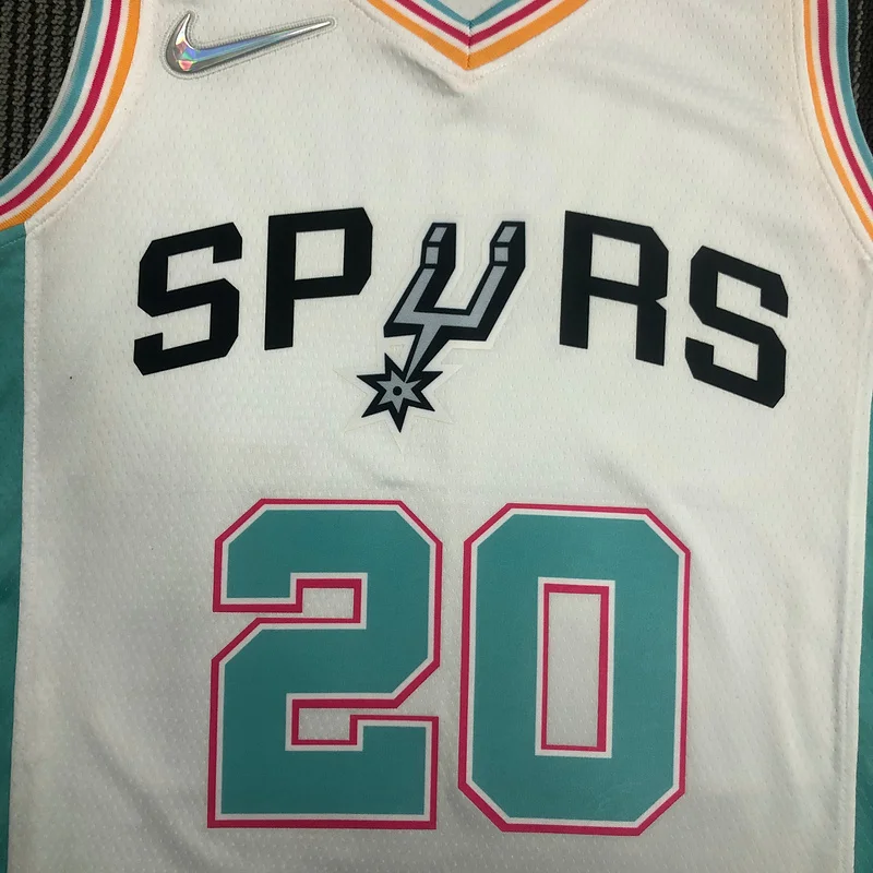 2022 San Antonio Spurs Basketball Jersey city version #20 GINOBILI