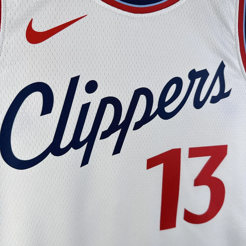 2025 Season  NBA Los Angeles Clippers Basketball jersey   Home   White  #13   GEORGE