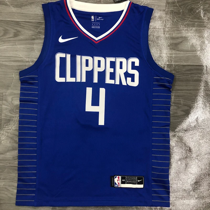 2020 Season NBA Los Angeles Clippers Basketball jersey   Blue   limited  #4   RONDO