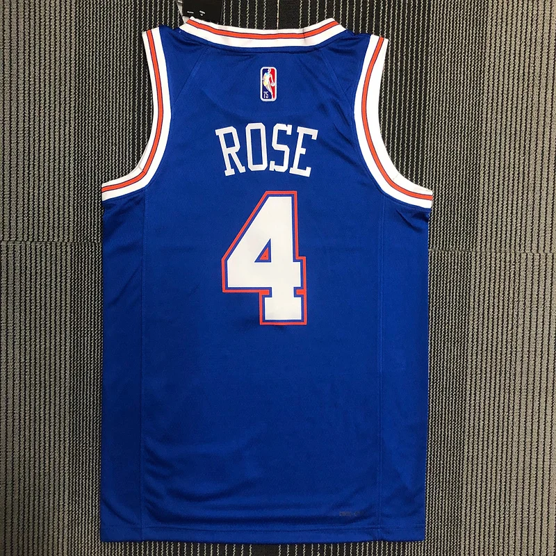 75th anniversary New York Knicks Basketball Jersey trapeze limited #4 ROSE