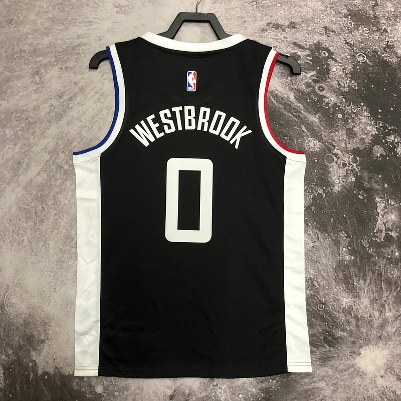 NBA Los Angeles Clippers Basketball jersey   Latin   Black   #0    WESTBROOK