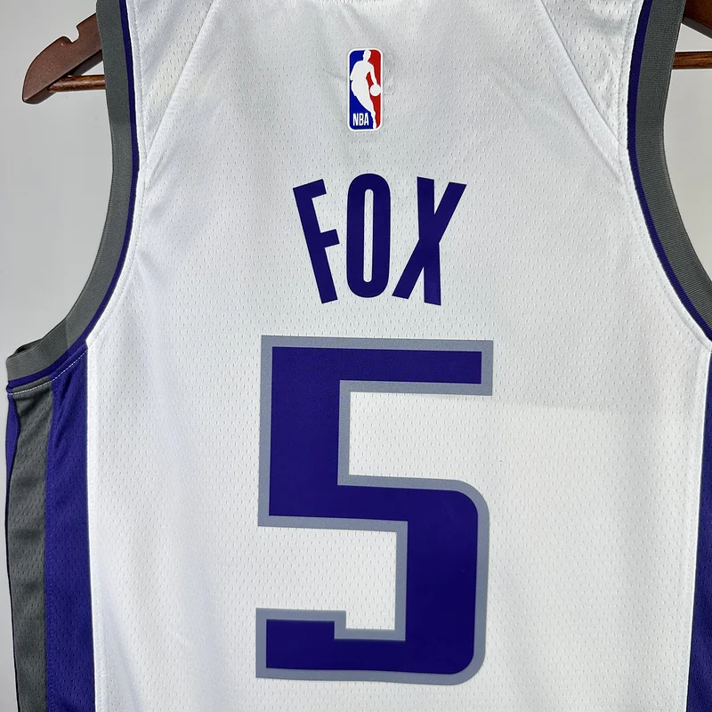 2023 Sacramento Kings Basketball Jersey Home #5 FOX