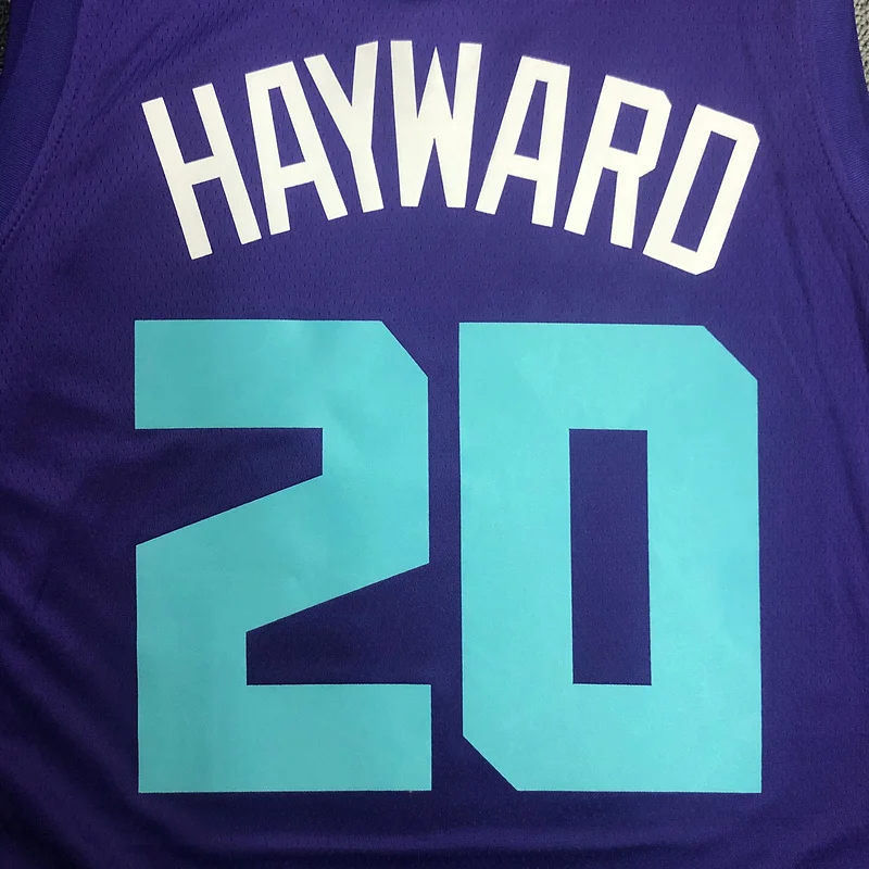 Charlotte Hornets Basketball Jersey   Purple  #20  HAYWARD