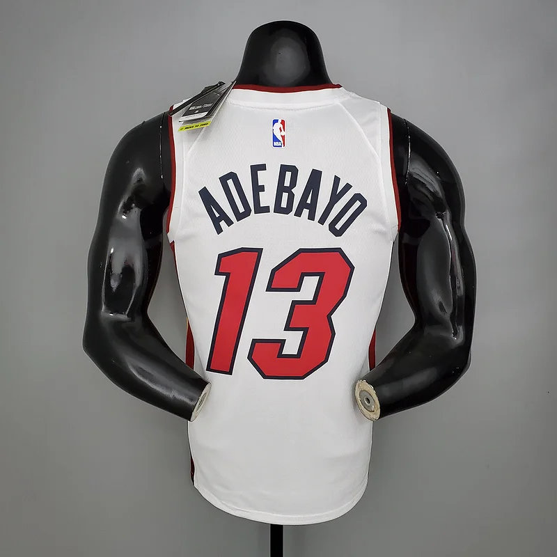 NBA Miami Heat basketball jersey V-neck White #13 ADEBAYO