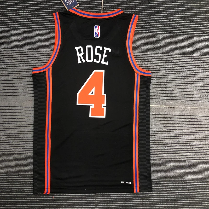 2022 New York Knicks Basketball Jersey city version #4 ROSE