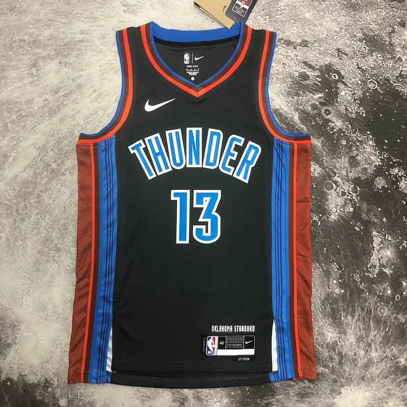 2023 NBA Oklahoma City Thunder Basketball Jersey city version #13 GEORGE