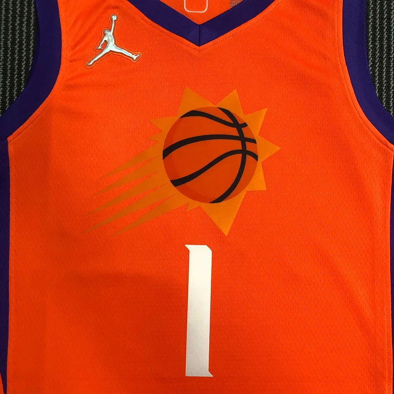 NBA Phoenix Suns Basketball jersey trapeze limited Orange #1 BOOKER