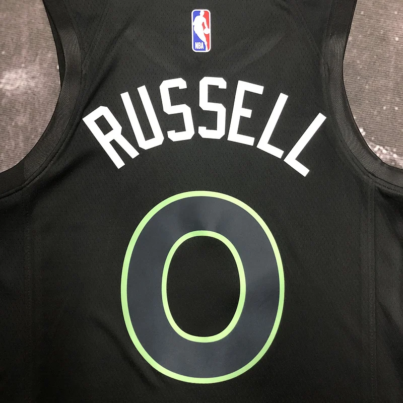 2023 Minnesota Timberwolves Basketball Jersey trapeze limited #0 RUSSELL