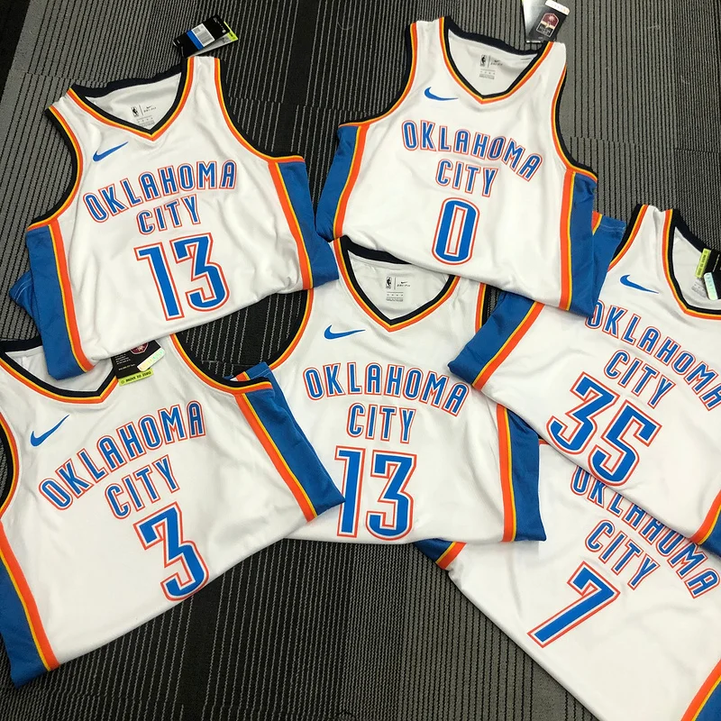 NBA Oklahoma City Thunder Basketball Jersey White #13 GEORGE