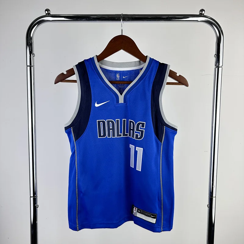 Youth kids Basketball Jersey Dallas Mavericks Blue #11 IRVING