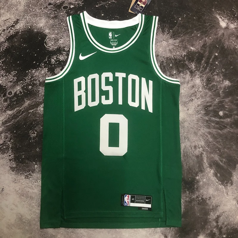 2023 Season NBA Boston Celtics Basketball Jersey Green #0 TATUM