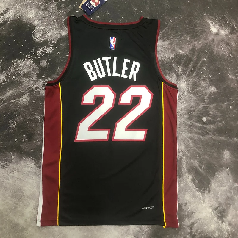 2023 Season NBA Miami Heat basketball jersey V-neck Black #22 BUTLER