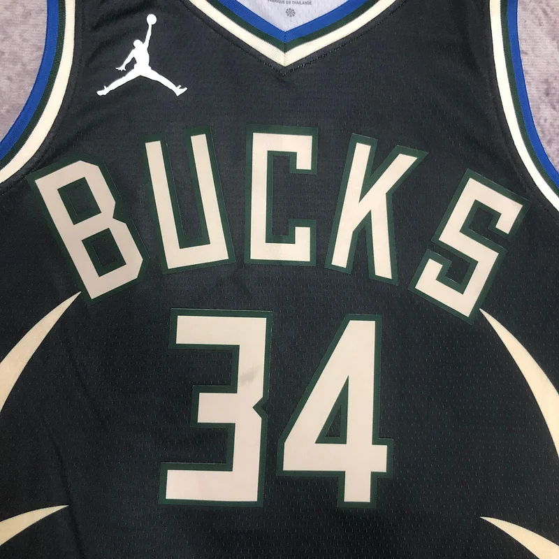 2023 Season NBA Milwaukee Bucks Basketball jersey Jordan limited #34