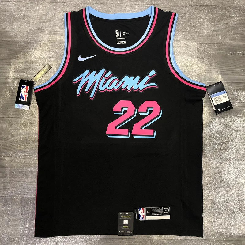 NBA Miami Heat basketball jersey round neck Black #22 BUTLER